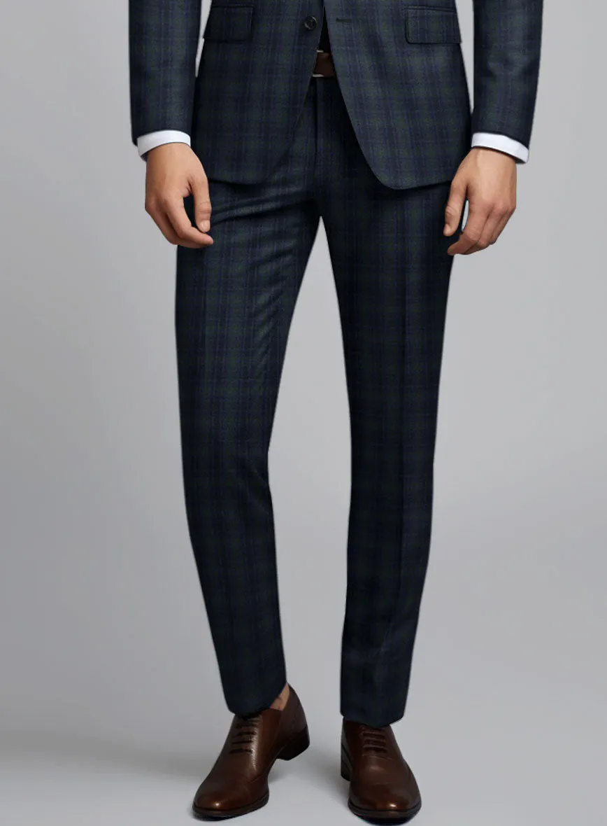 Noble Domenico Check Wool Silk Linen Suit