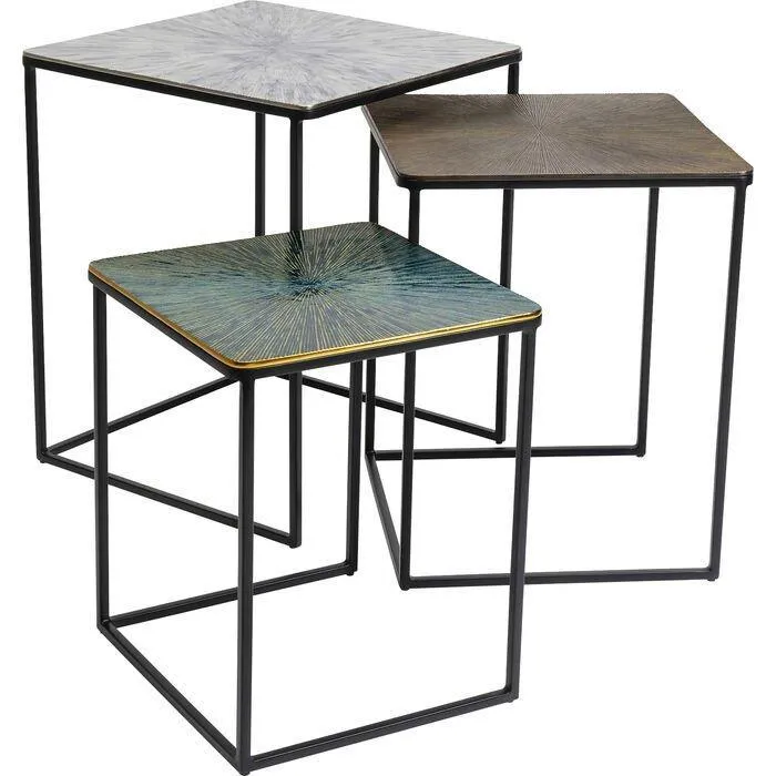 Ray Multicolour Side Table (3/Set)