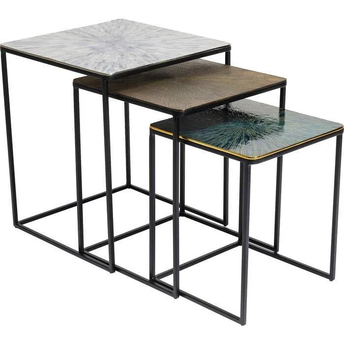 Ray Multicolour Side Table (3/Set)