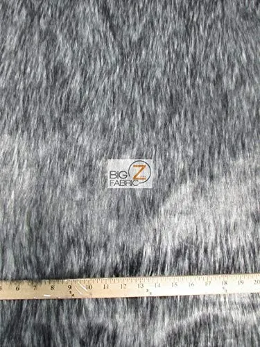 Red Arctic Alaskan Husky Long Pile Faux Fur Fabric / Sold By The Yard