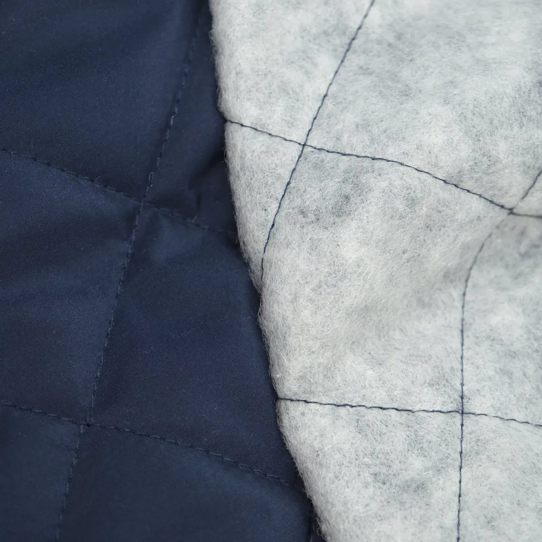 Remnant - 70cm - Deadstock Lightweight Quilted Lining - Navy *FLAWED*