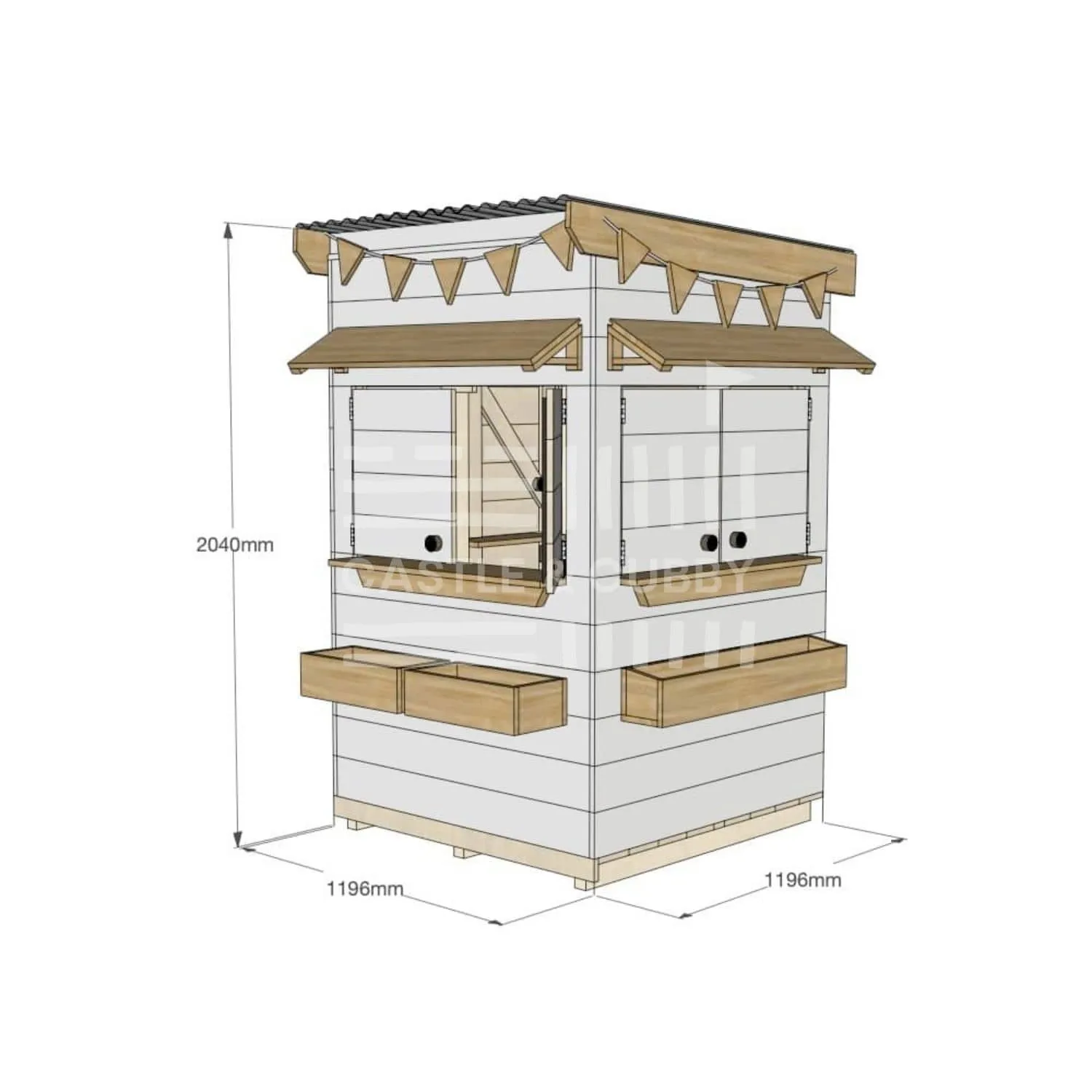 Signature Style: Flat Roof Wooden Cubby Houses