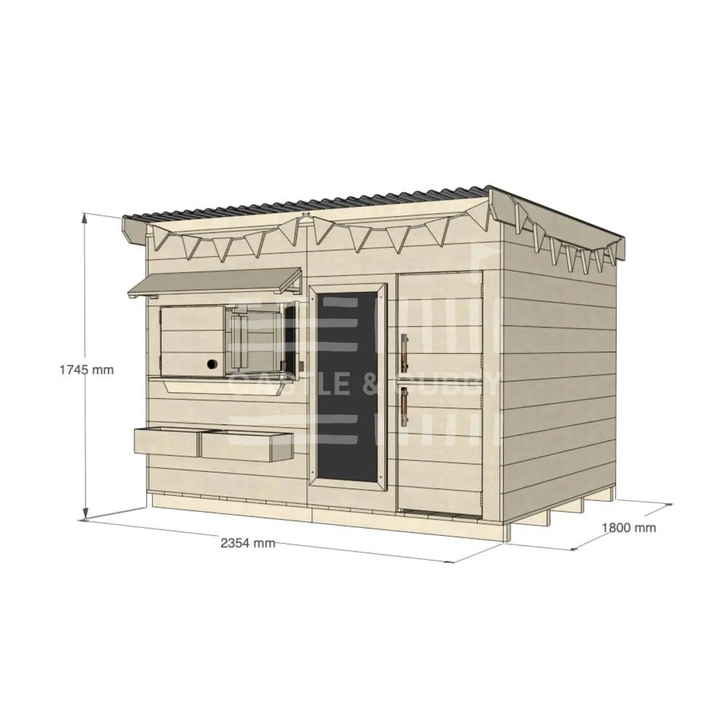 Signature Style: Flat Roof Wooden Cubby Houses