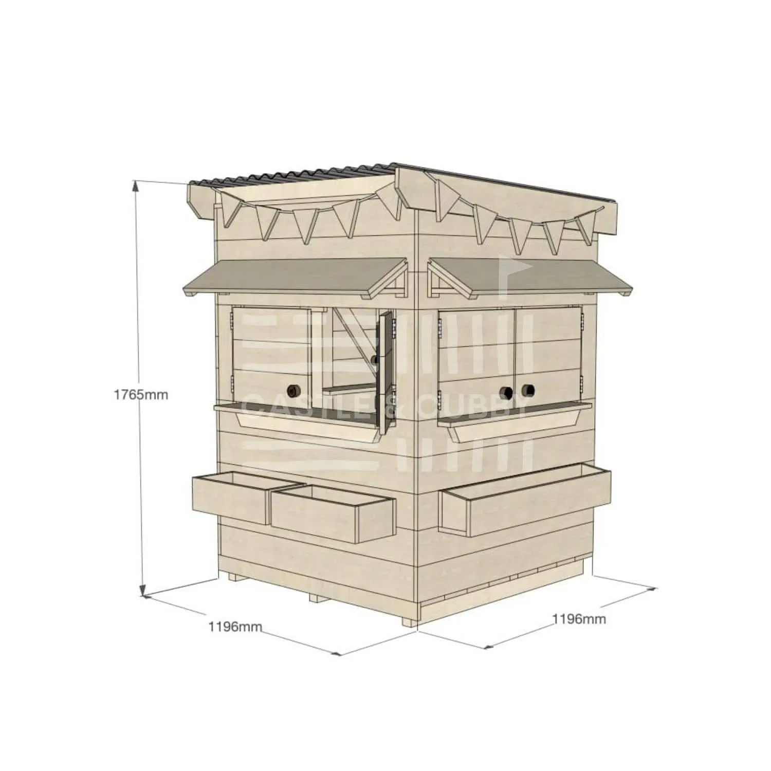 Signature Style: Flat Roof Wooden Cubby Houses