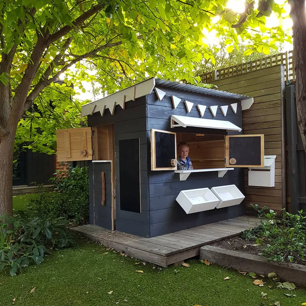 Signature Style: Flat Roof Wooden Cubby Houses