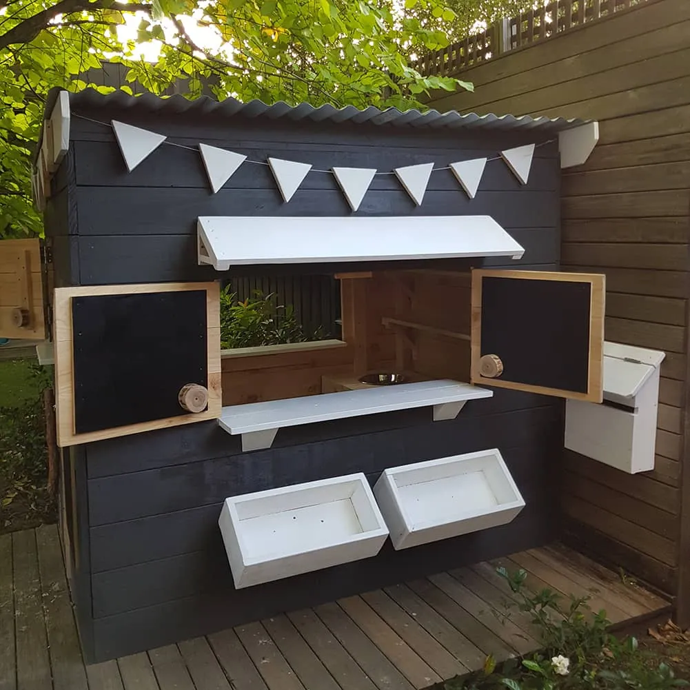 Signature Style: Flat Roof Wooden Cubby Houses