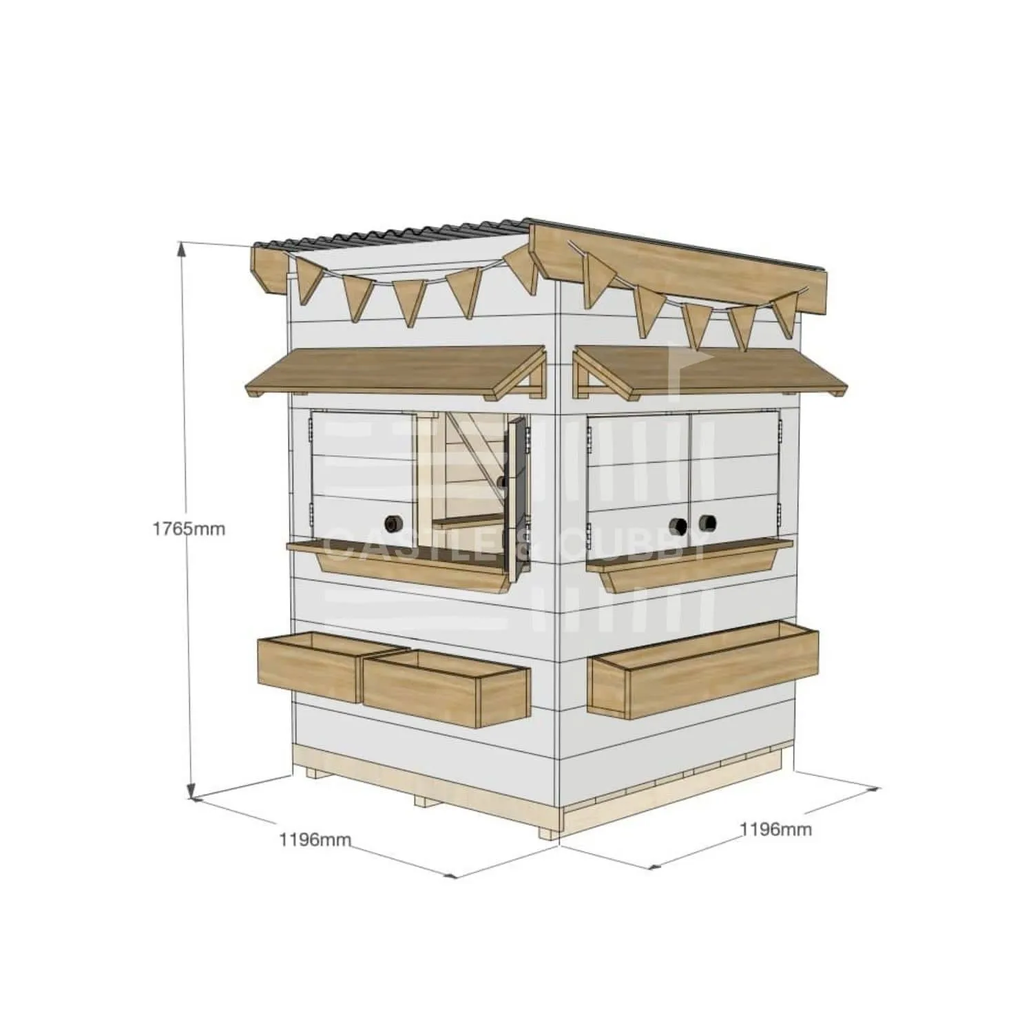 Signature Style: Flat Roof Wooden Cubby Houses