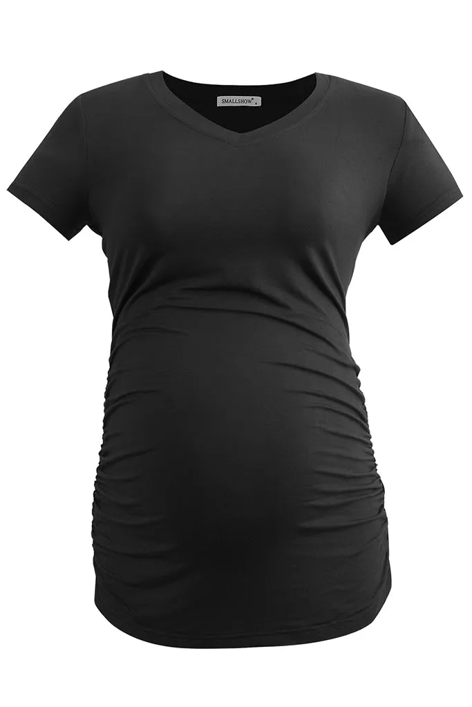 Smallshow Casual V Neck Maternity Tops