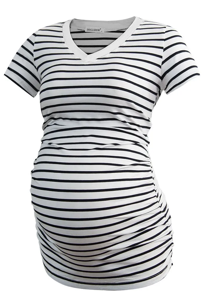 Smallshow Casual V Neck Maternity Tops