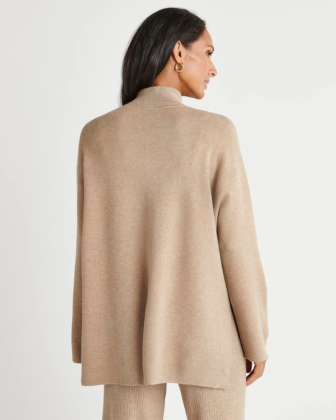 Splendid x Cella Jane Half-Zip Ribbed Sweater