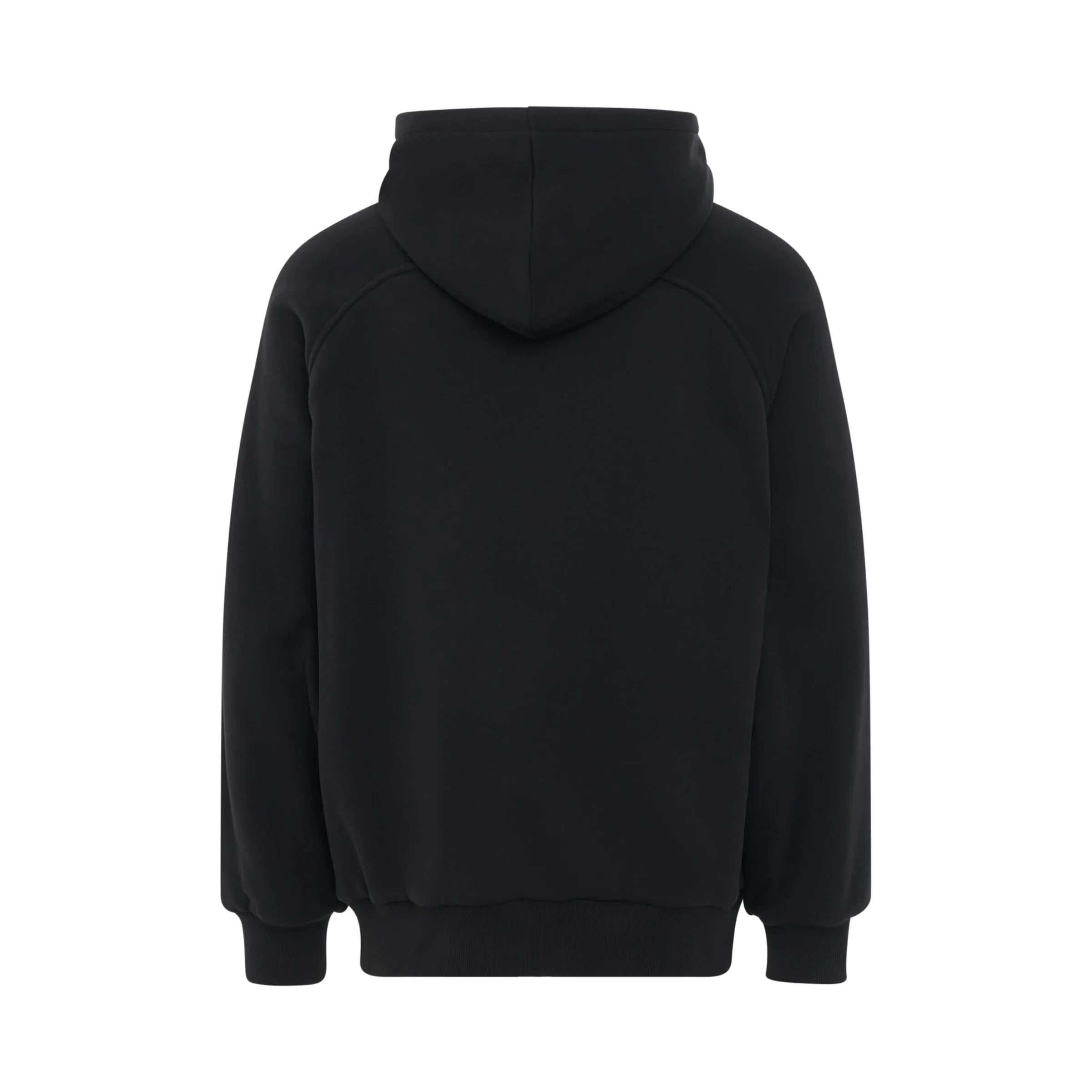 Sprayed Print Hoodie in Black