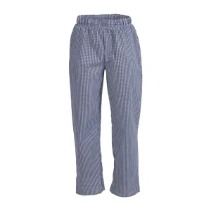 Whites Unisex Vegas Chefs Trousers Small Blue and White Check M