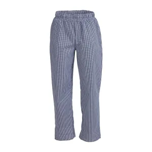 Whites Unisex Vegas Chefs Trousers Small Blue and White Check S - B311-S